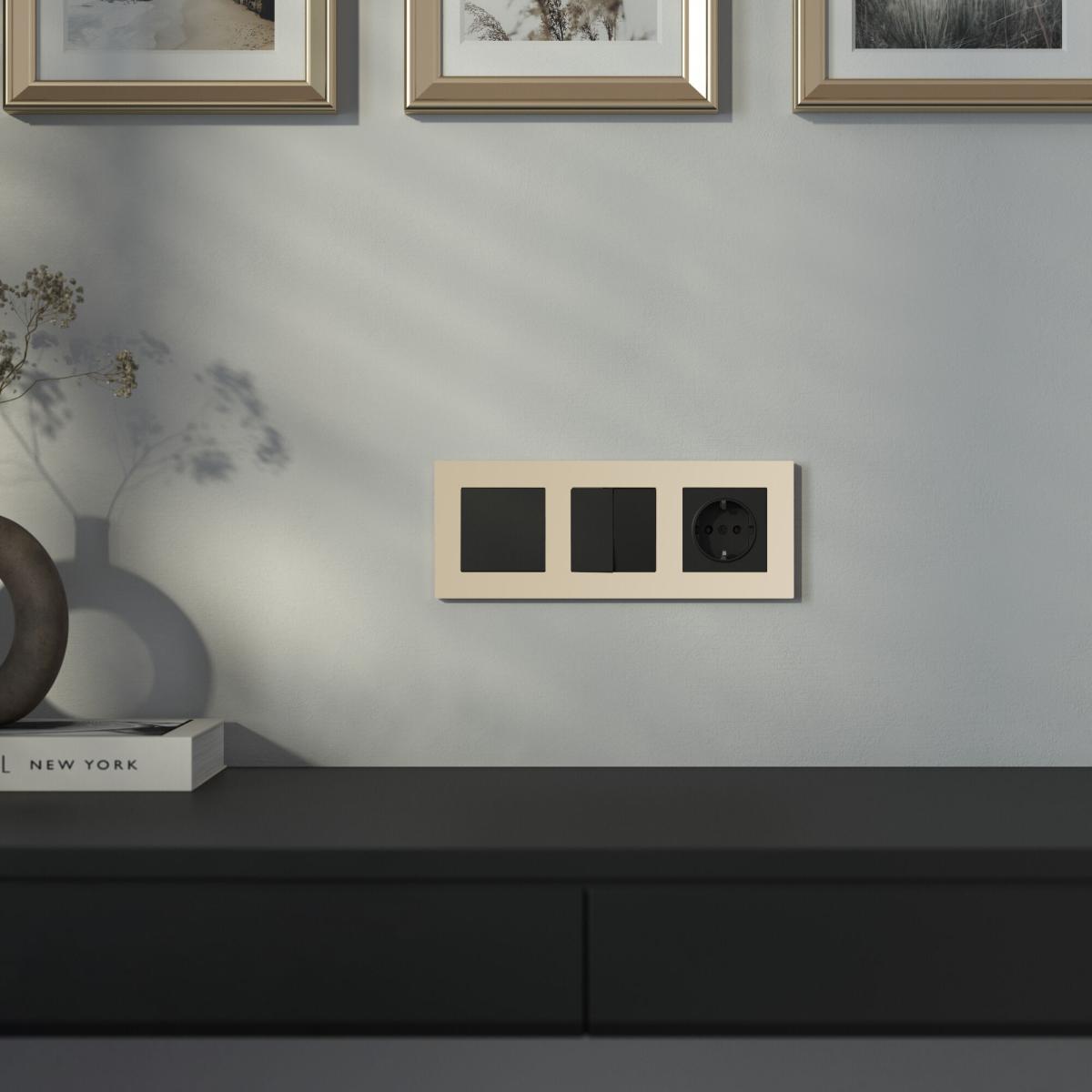 Рамка на 3 поста Werkel Slab (шампань софт) W0032911 4690389218422 a071625