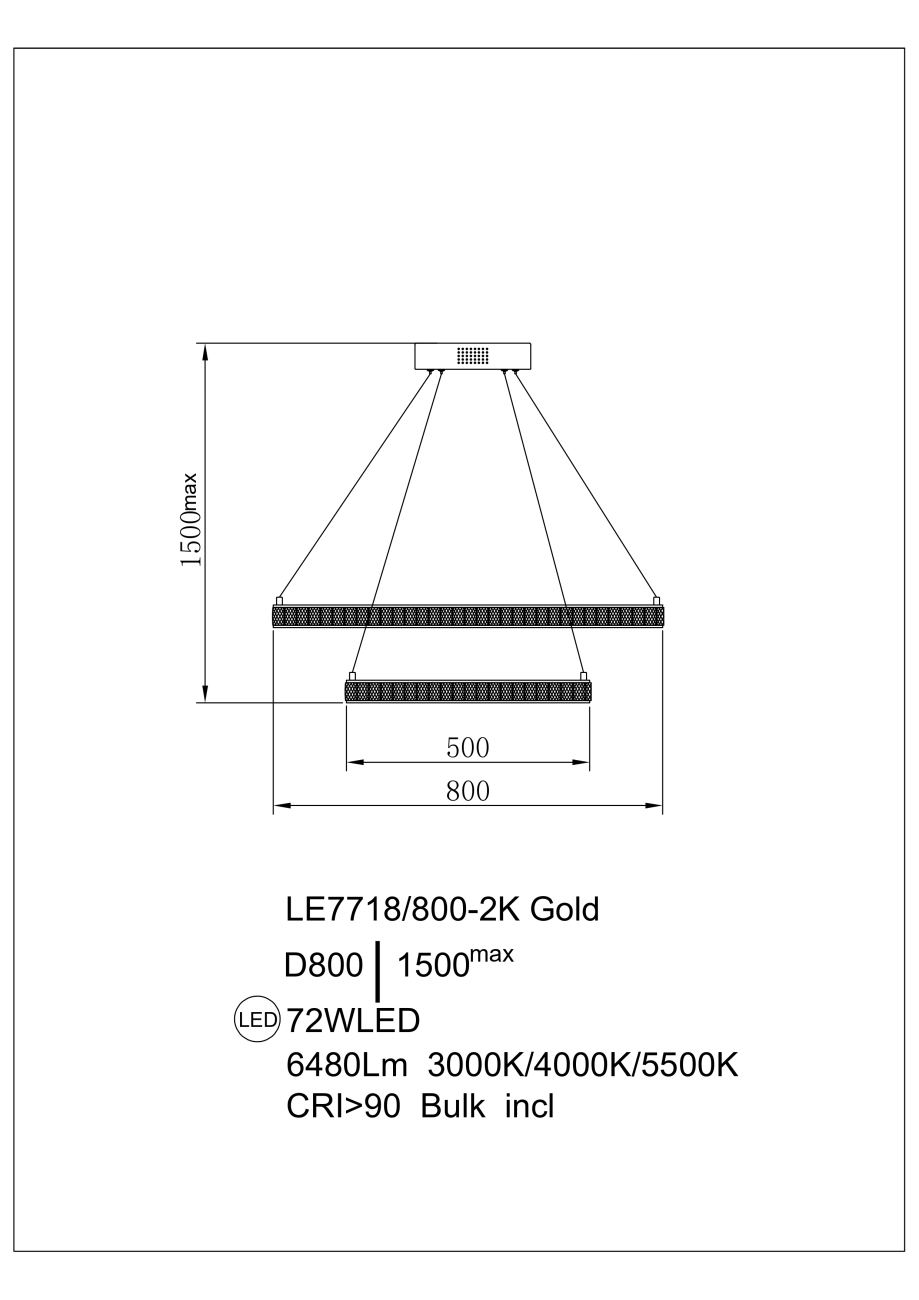 Подвесная люстра Colisee LE7718/800-2K Chrome