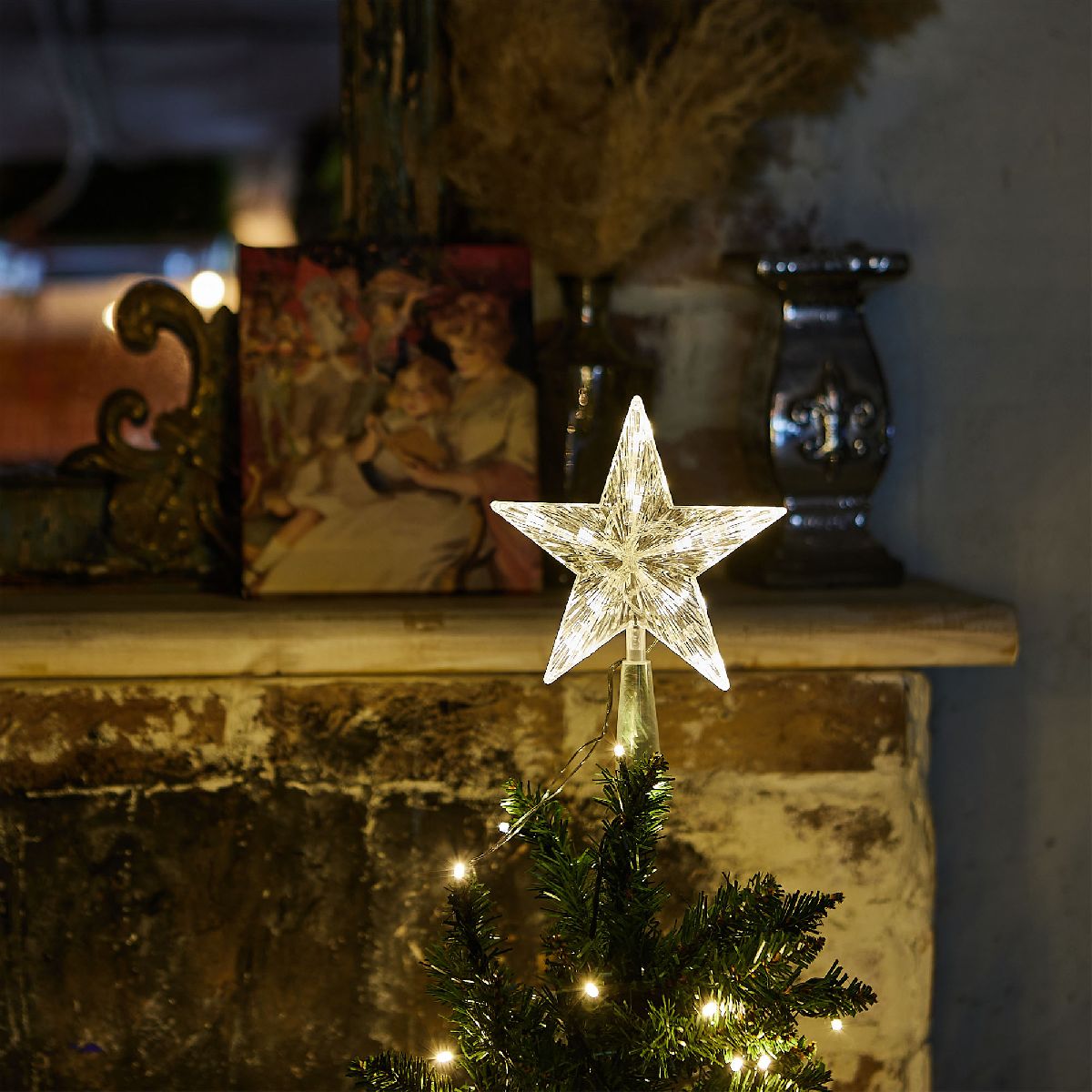 Украшение звезда Uniel ULD-H1515-010/STB/2AA WARM WHITE STAR-2 UL-00005761