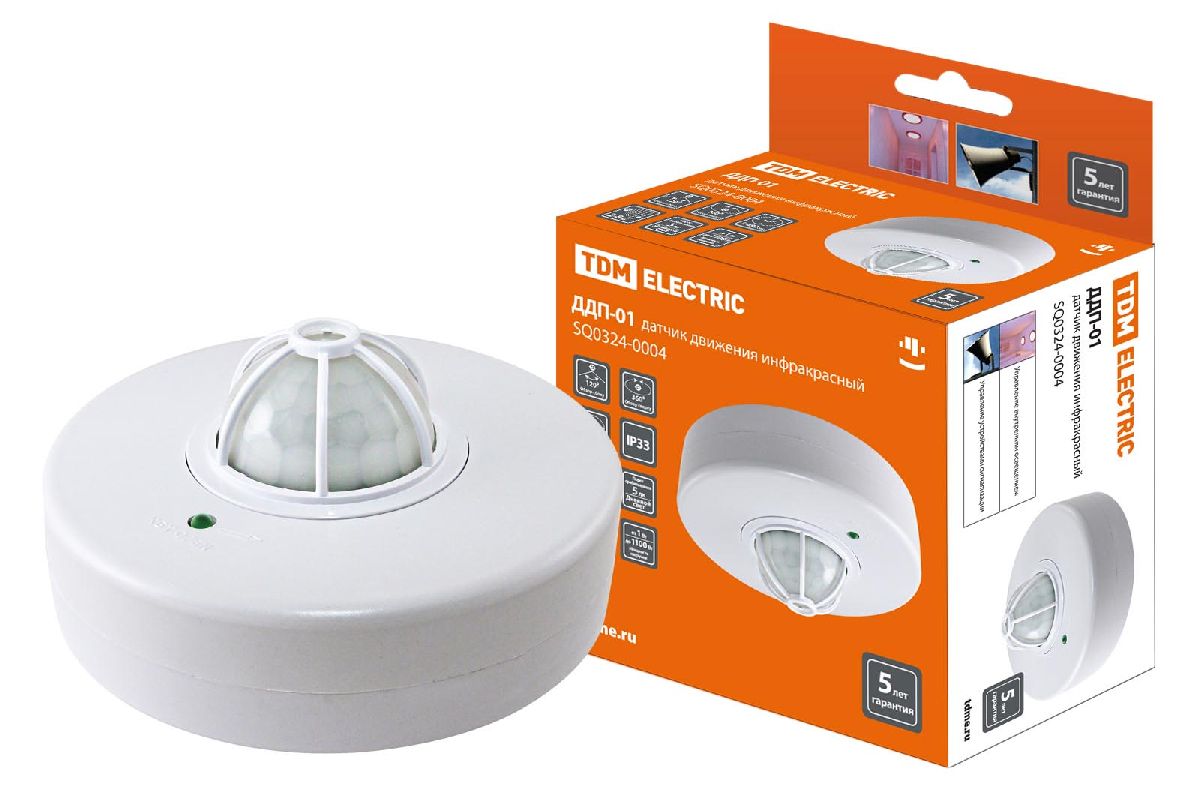 Датчик движения инфракрасный TDM Electric ДДП-01 SQ0324-0004