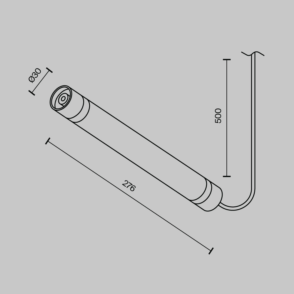 Соединитель с блоком питания Maytoni Shelf CA011-L300-100W-B