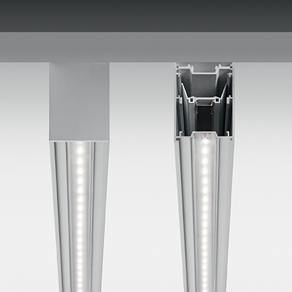 Подвесной светодиодный светильник Ideal Lux Fluo Bi-Emission 1800 4000K Aluminum 192680