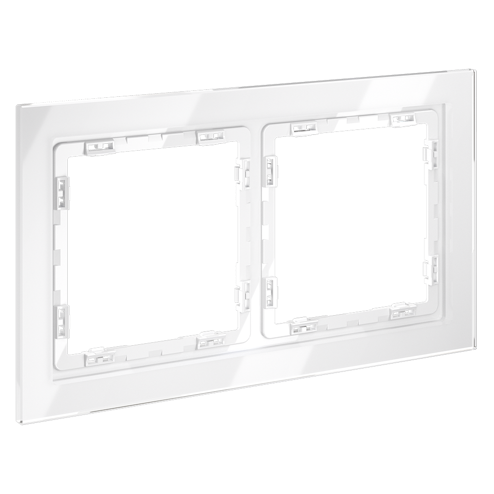 Рамка на 2 поста Voltum S70 VLS110201 (белый, стекло)