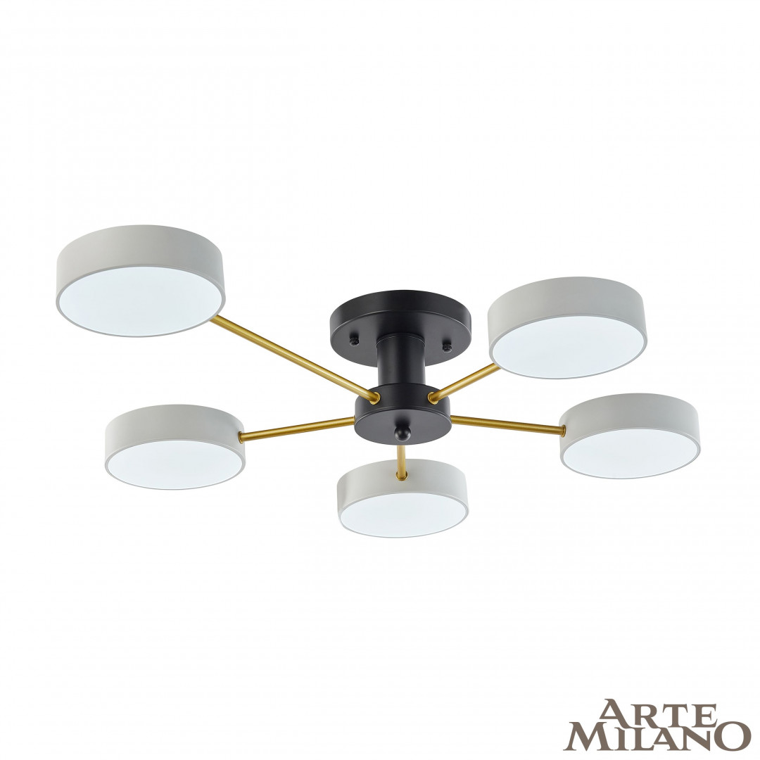 Потолочная люстра Arte Milano Ferrara 252006/5 Bk/Wh