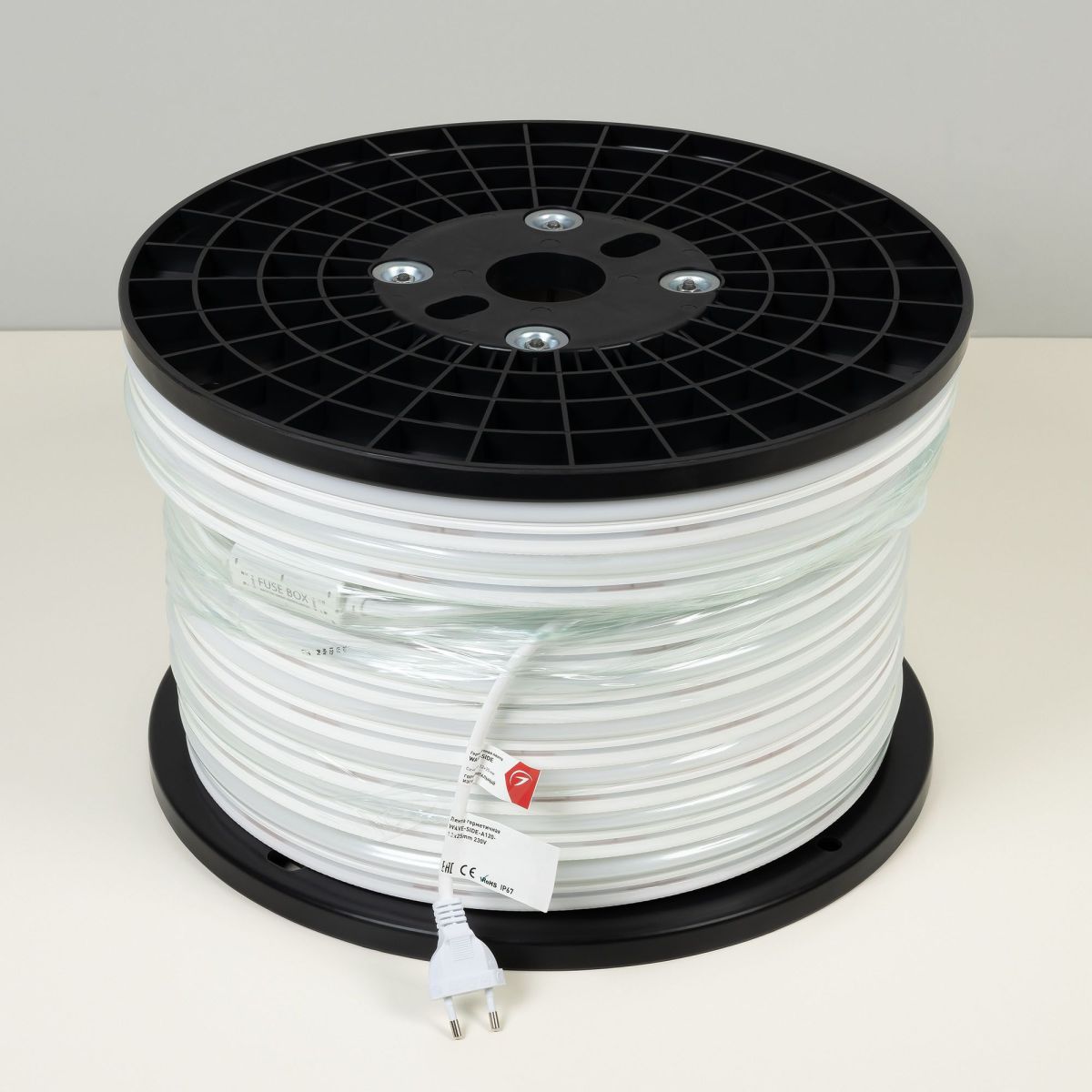 Светодиодная герметичная лента Arlight WAVE-SIDE-A120-12x25mm 230V Day4000 (12 W/m, IP67, 50m, wire x2) 047810