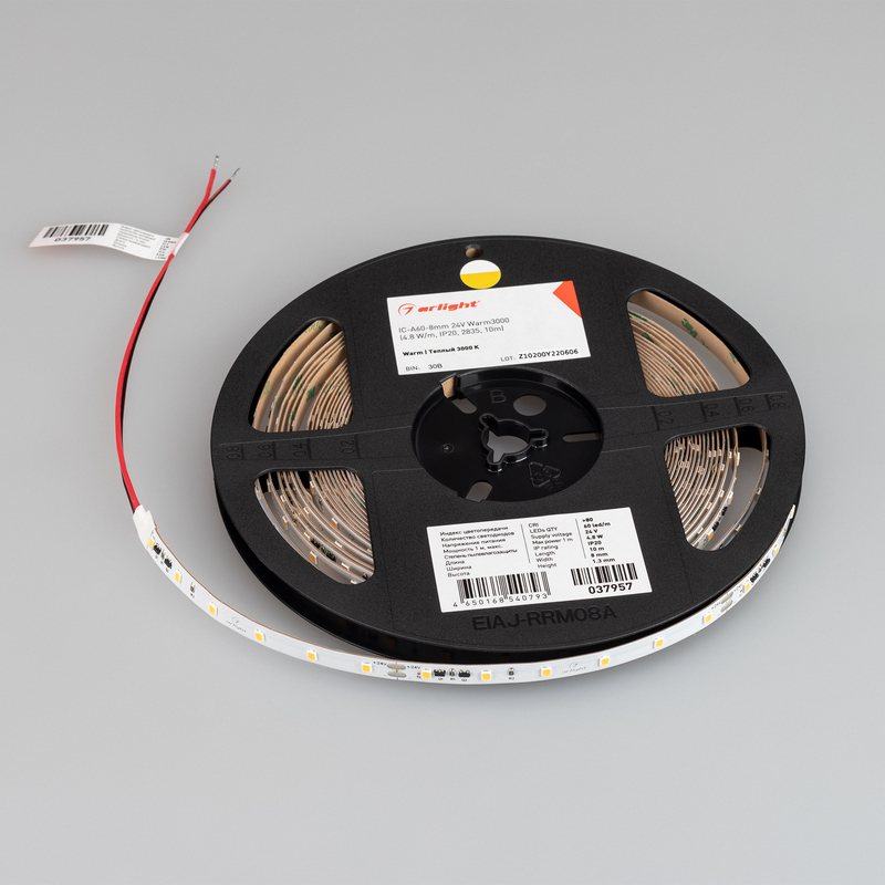 Светодиодная лента Arlight IC-A60-8mm 24V Warm3000 (4.8 W/m, IP20, 2835, 10m) 037957