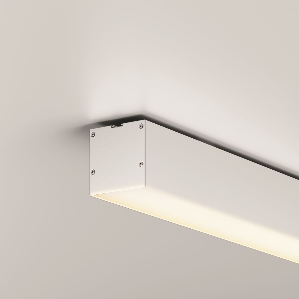 Линейный накладной светильник Maytoni Technical 3000K 50x50 (Серебро, 2 м) LL311023