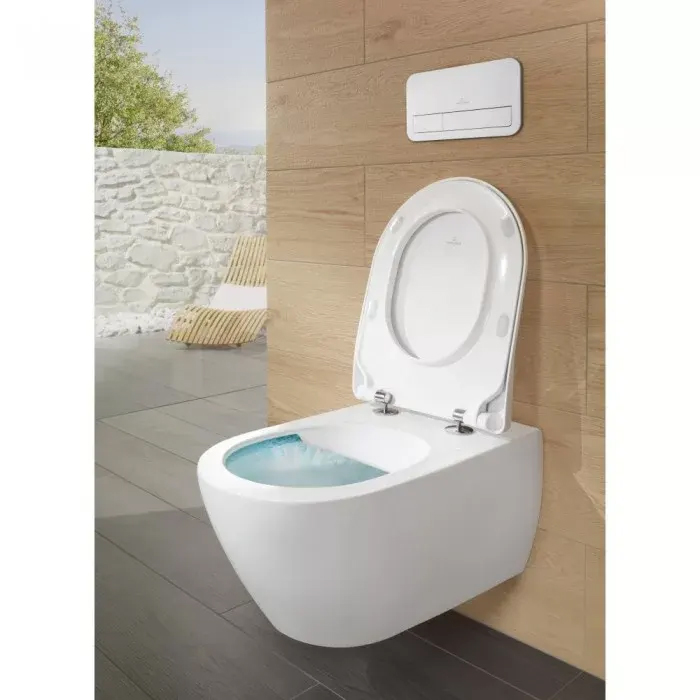 Villeroy&Boch Subway 2.0 Унитаз подвесной 370*560*365, безободковый, в комплекте сиденье SlimSeat, микролифт, CeramicPlus, цвет альпийский белый
