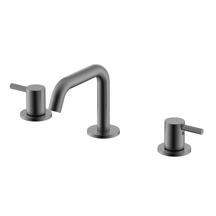 NEMO Round Смеситель для раковины, 3 отв., с донным клапаном, цвет: gun metal