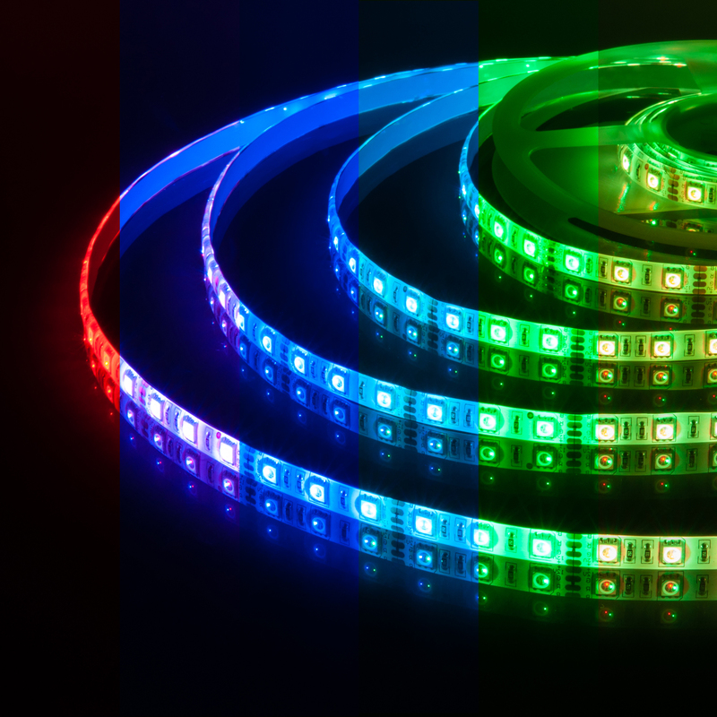 Светодиодная лента Elektrostandard 12V 14,4W 60Led 5050 IP65 RGB, 5м 4690389082139
