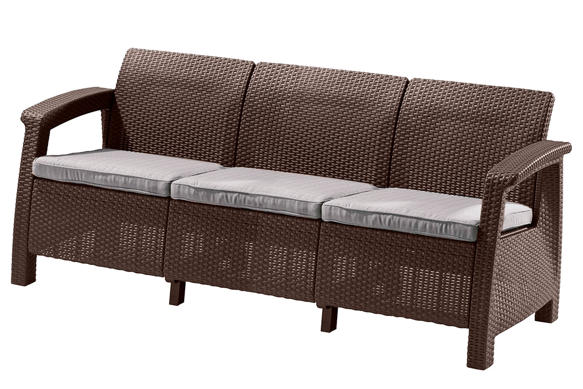 Комплект мебели Corfu Russia Love Seat Max (3х мест.диван), коричневый