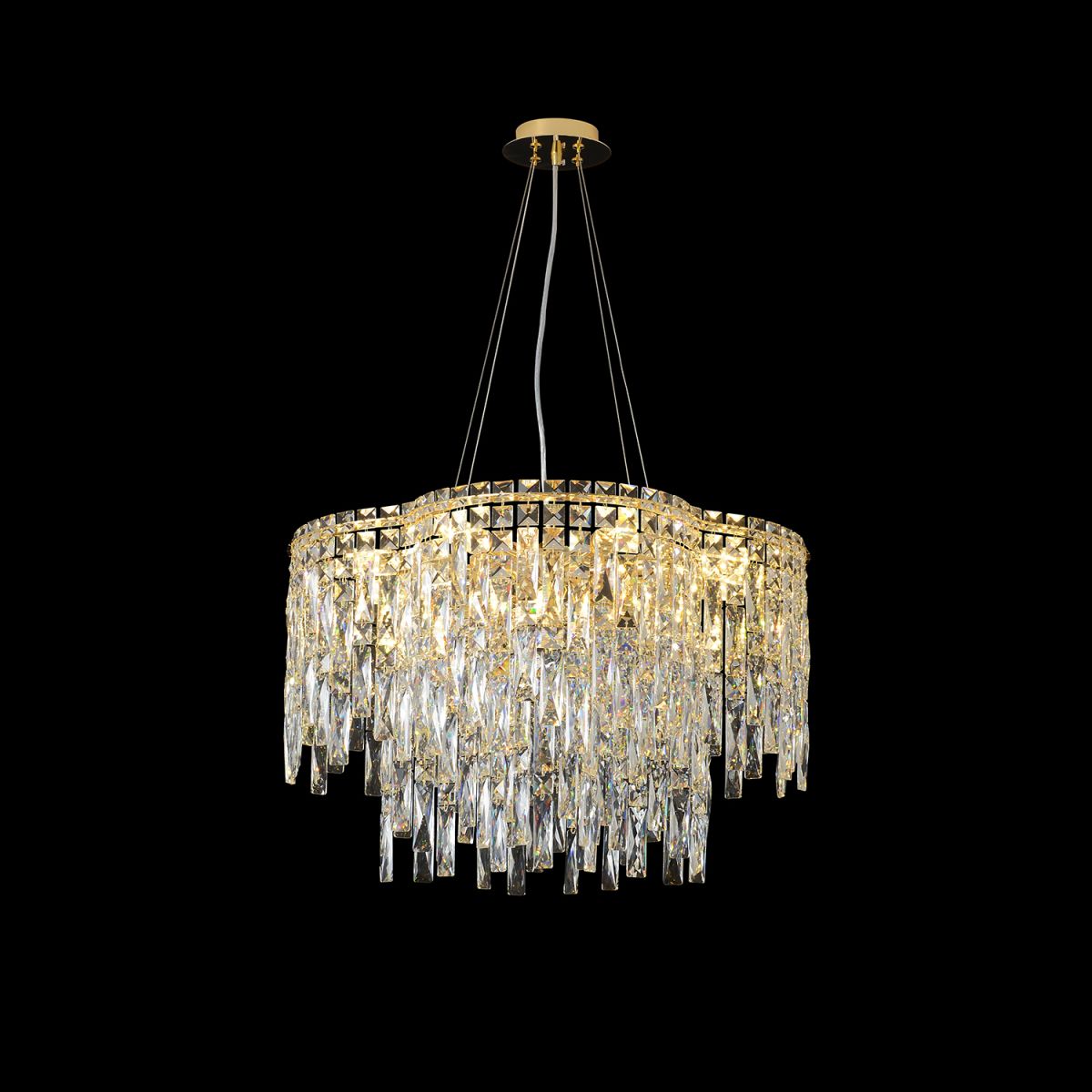 Подвесная люстра Crystal Lux ABRIL SP12 GOLD