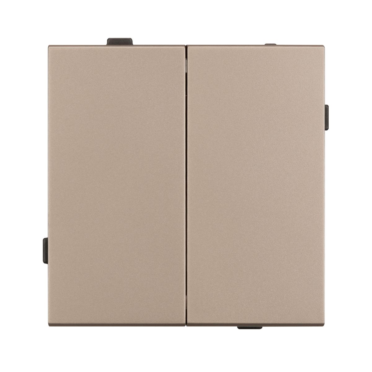 Механизм выключателя двухклавишный непроходной Arlight SWT-TENDO-MK02-PL-GD (230V, 10A) 054061