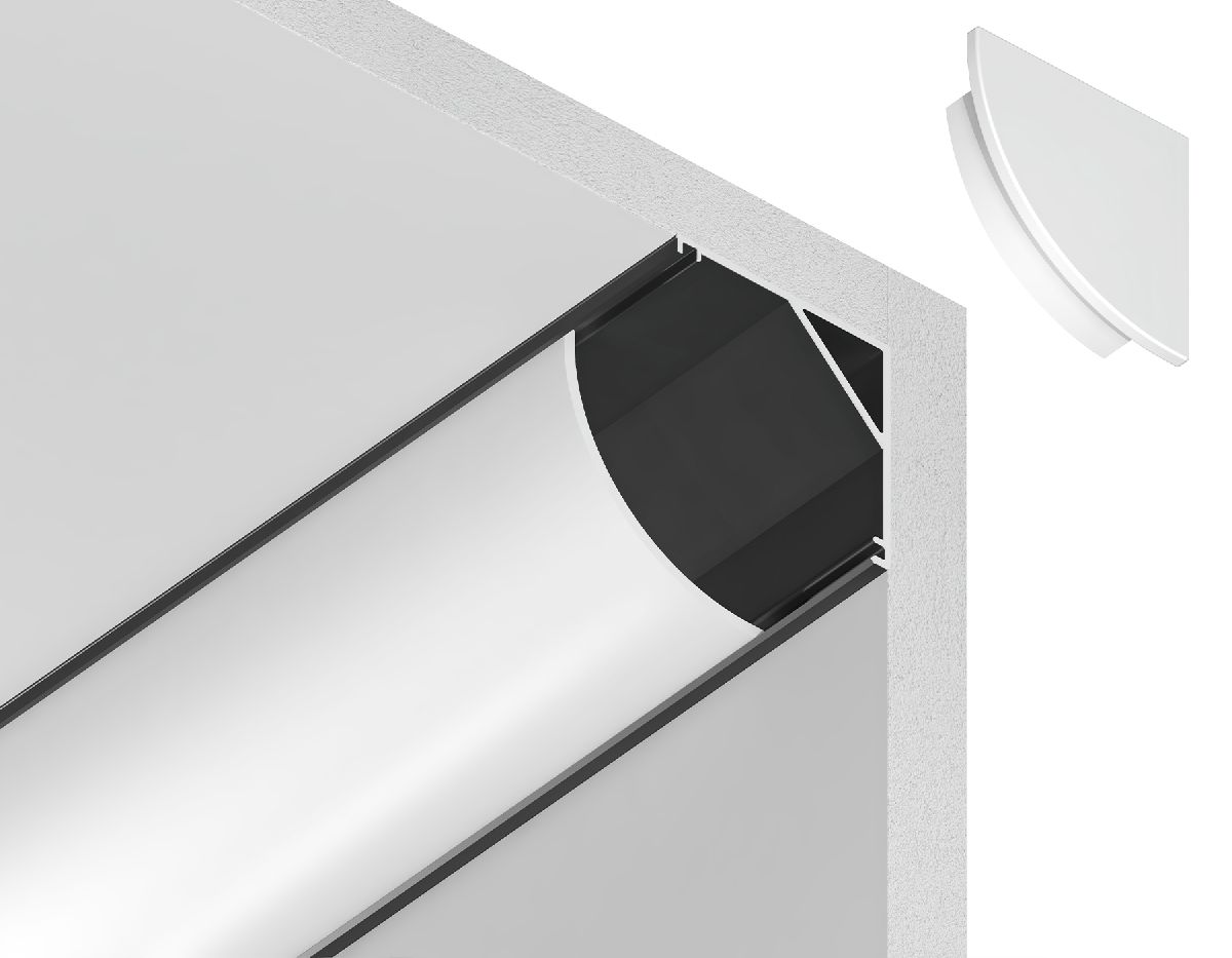 Алюминиевый угловой профиль Ambrella Light Alum Profile GP2100BK