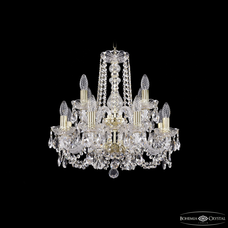 Подвесная люстра Bohemia Ivele Crystal 1402/8+4/160/2d G