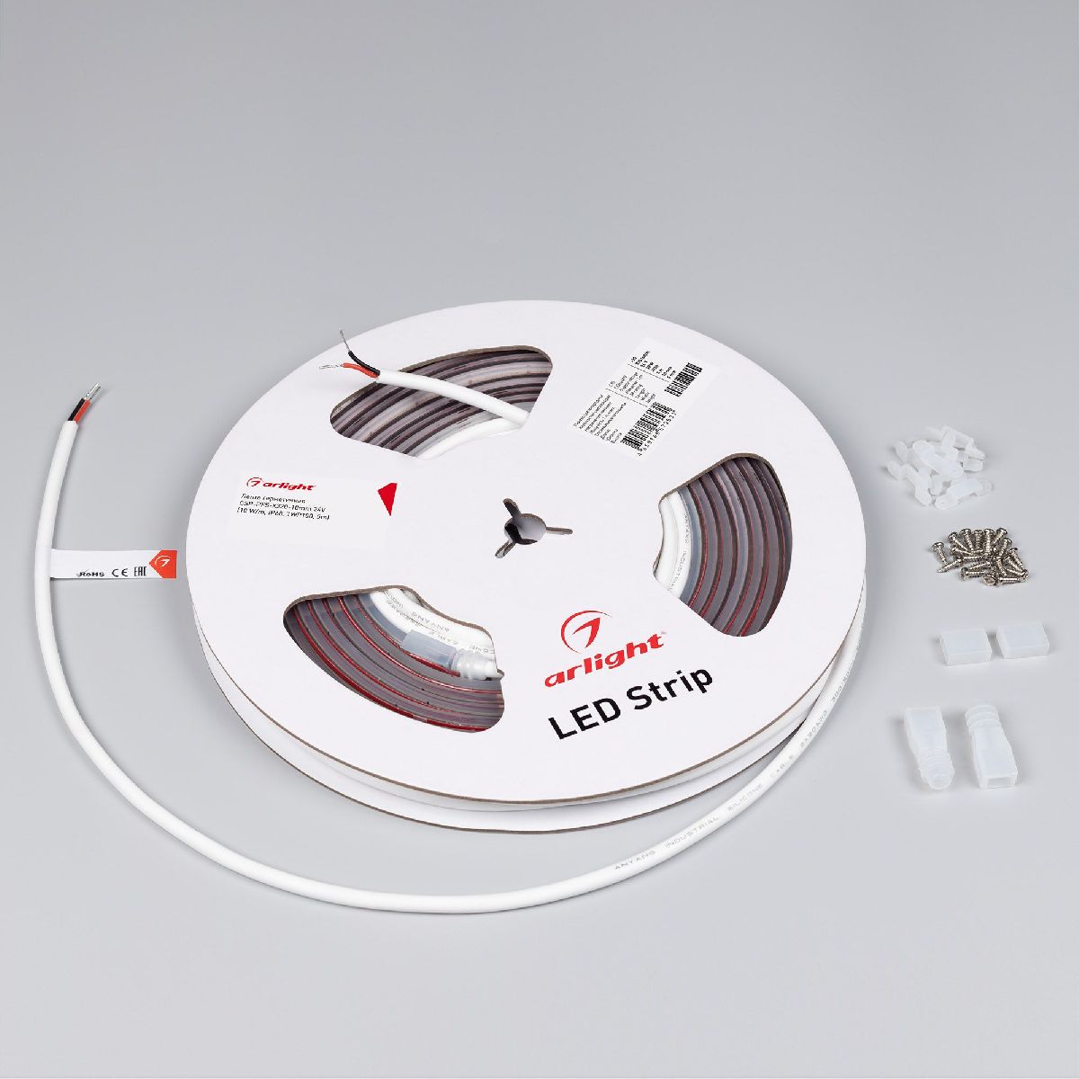 Светодиодная лента герметичная Arlight CSP-PFS-X320-10mm 24V White6000 (10 W/m, IP68, TWP100, 5m) 045050