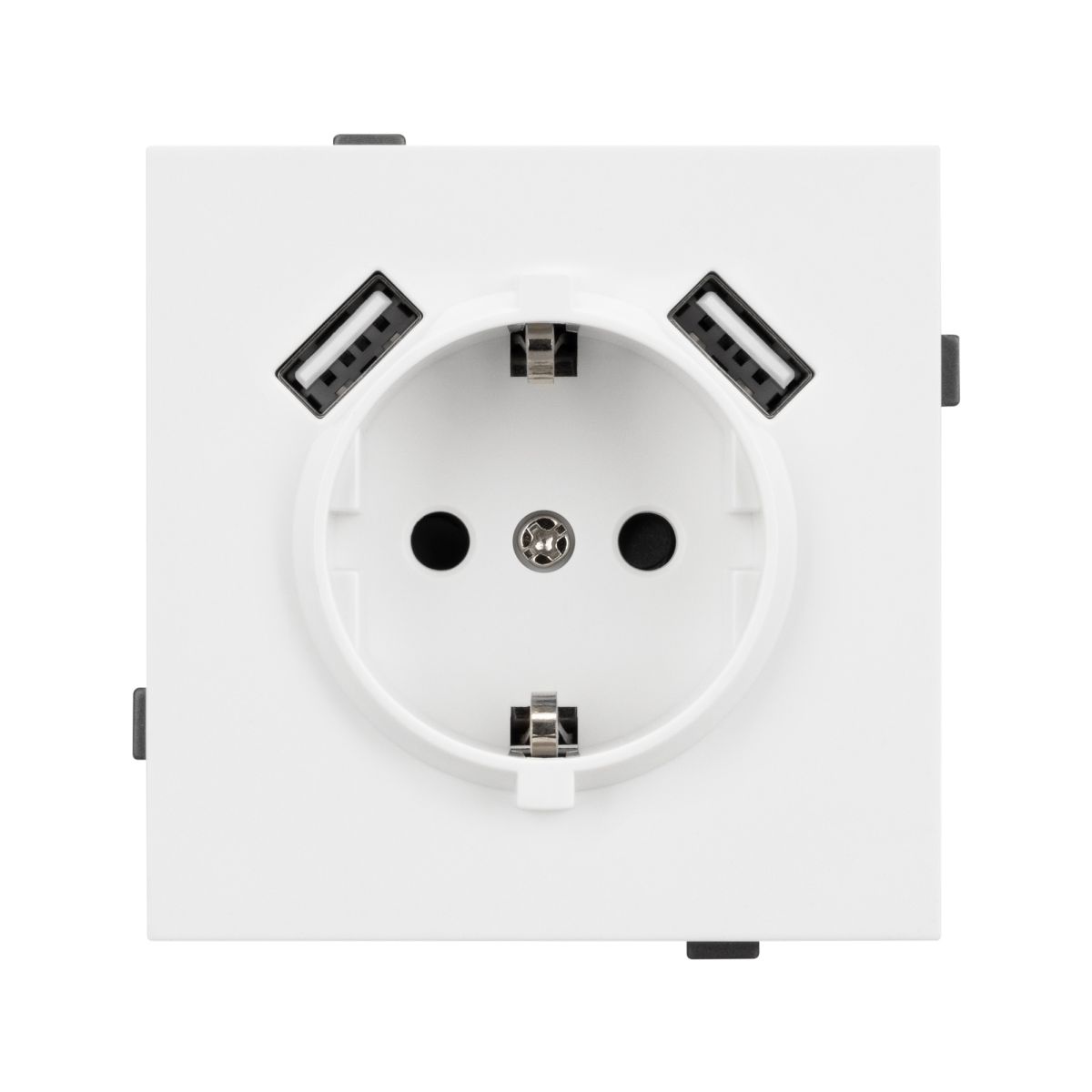 Механизм розетки с USB зарядкой Arlight SCT-TENDO-MUAA-PL-WH (230V, 16A) 054082