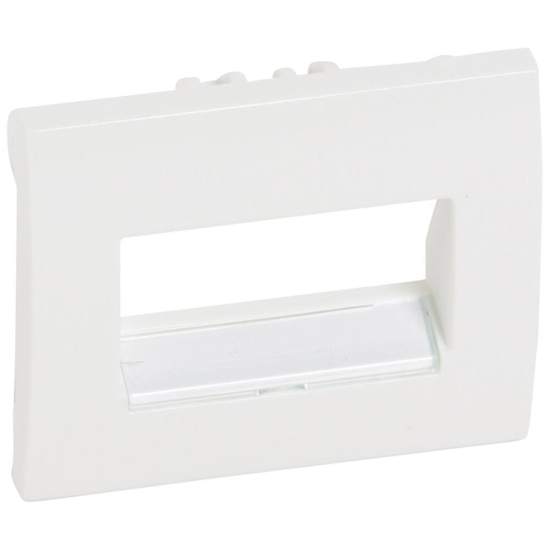 Лицевая панель Legrand Galea Life розетки RJ45 с держателем этикеток белая 777075