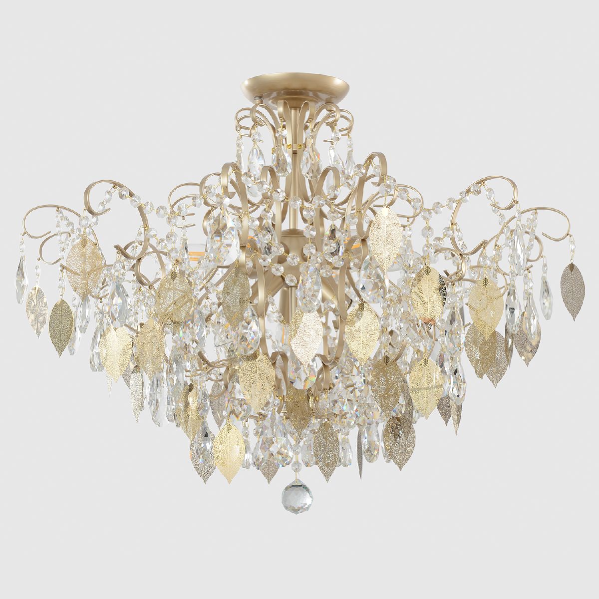 Потолочная люстра Crystal Lux ESMIRALDA PL9 GOLD