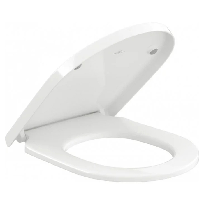 Villeroy&Boch Subway 3.0 Сиденье для унитаза SlimSeat с функцией QuickRelease и SoftClosing, белый/нержавеющая сталь