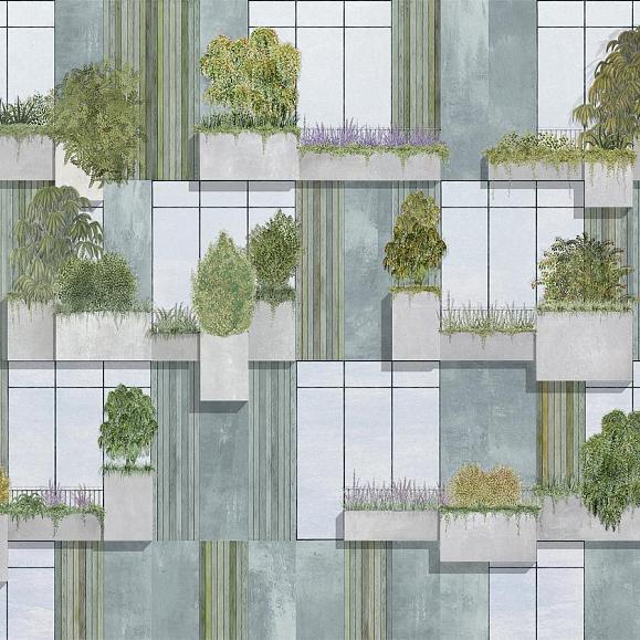 Панно Coordonne 9000062N Vertical Forest Grey