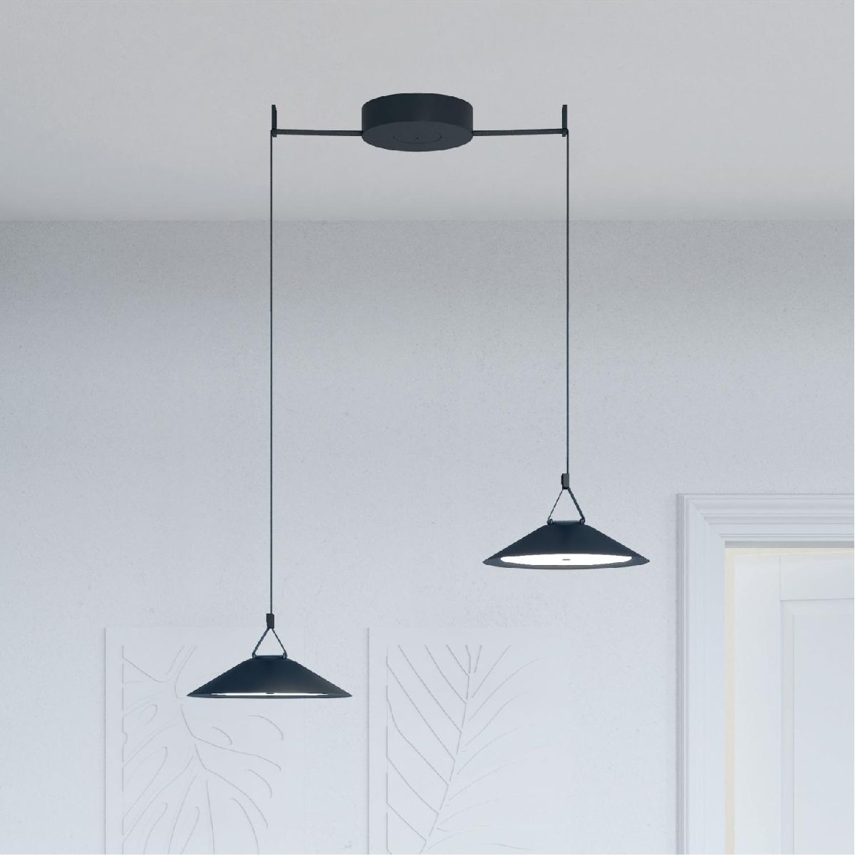 Трековый однофазный светильник Denkirs Belty Flow DK5565-BK