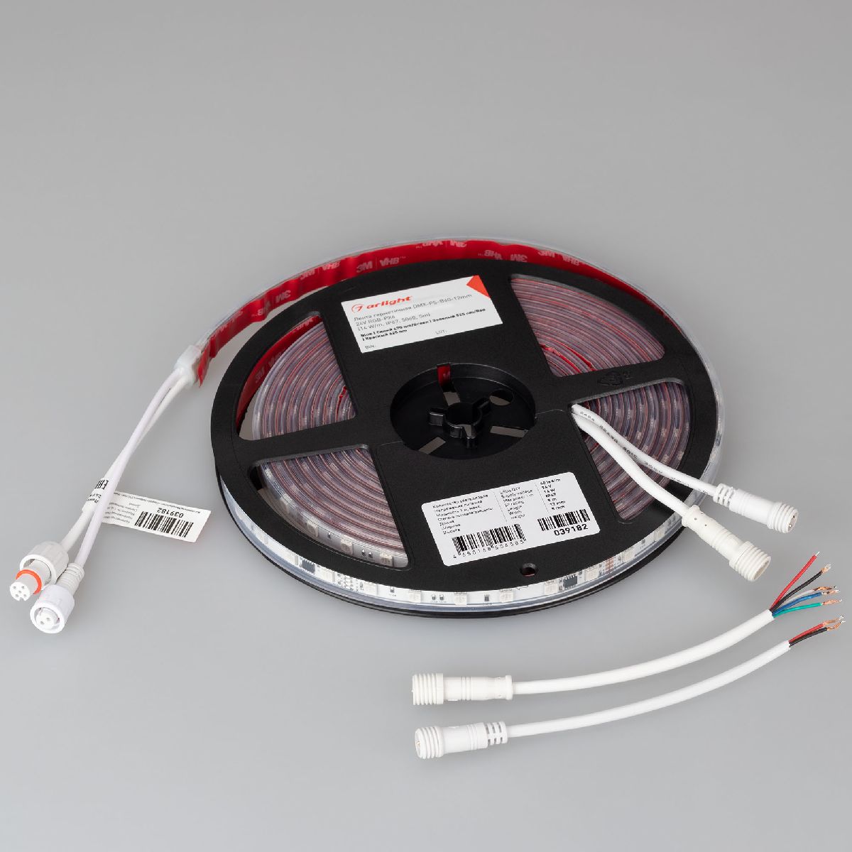 Светодиодная герметичная лента Arlight DMX-PS-B60-12mm 24V RGB-PX6 (14 W/m, IP67, 5060, 5m) 039182