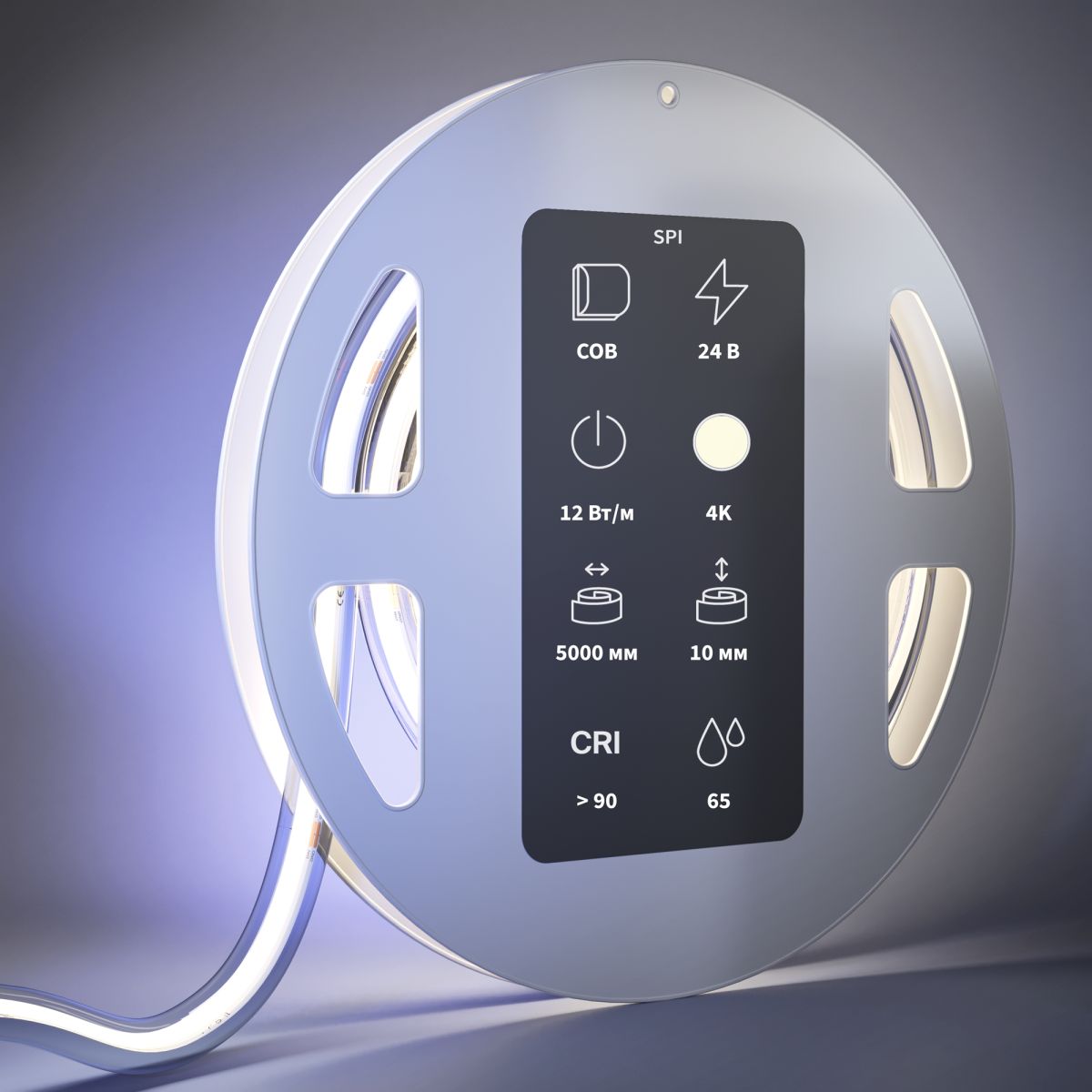 Светодиодная лента Maytoni Led Strip 24В COB 12Вт/м 4000K 5м IP65 201257