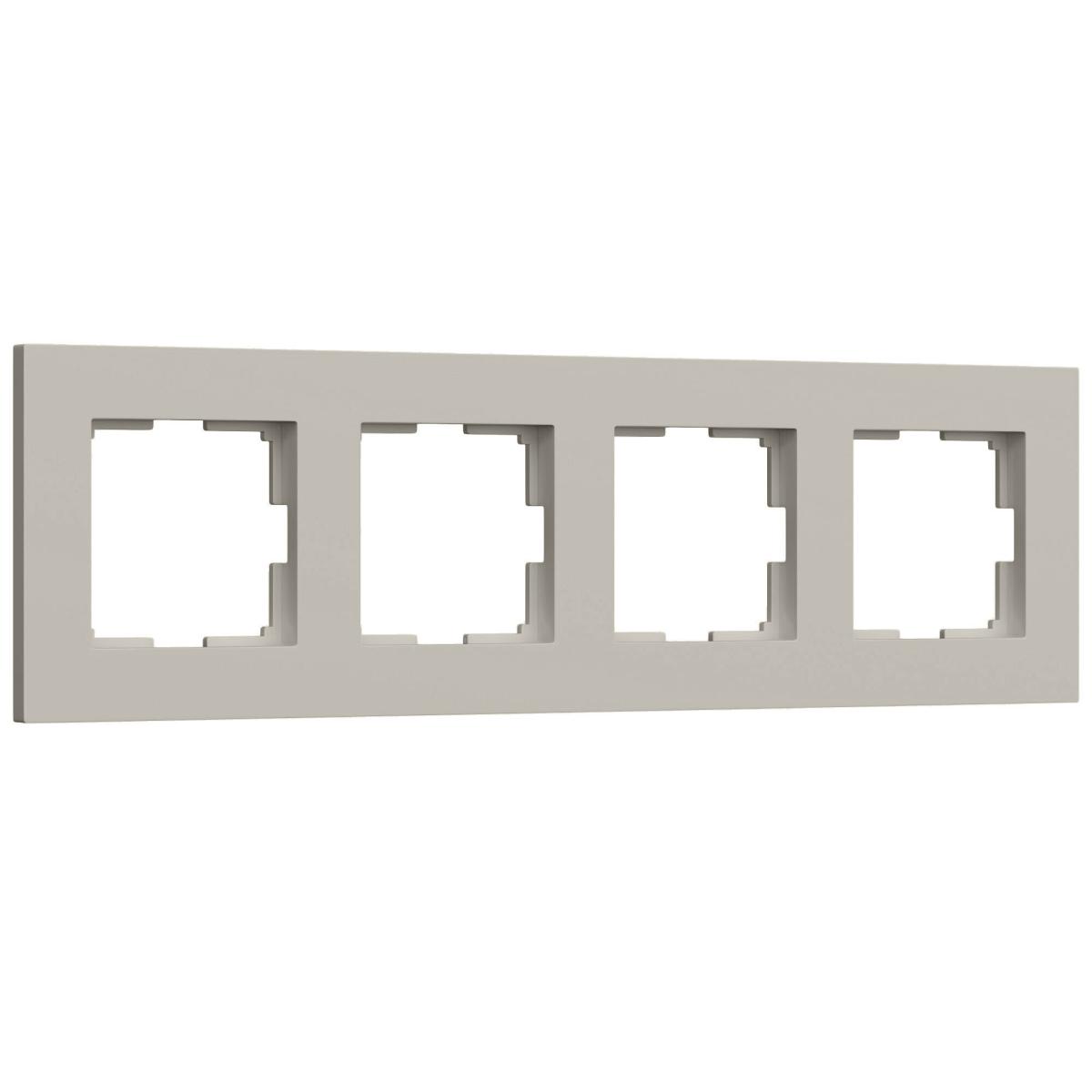Рамка на 4 поста Werkel Slab (дымчатый софт) W0042917 4690389218453 a071628