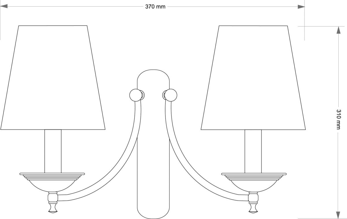 Бра Kutek San Marino Lampshade SAN-K-2(P/A)CR