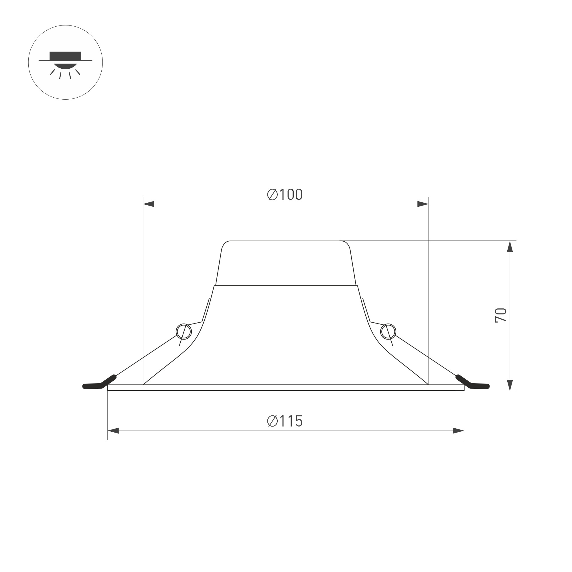 Встраиваемый светильник Arlight MS-BLIZZARD-BUILT-R115-10W Day4000 (WH, 100 deg, 230V) 035593