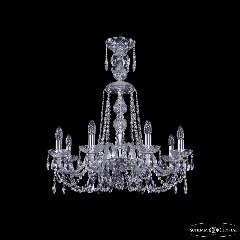 Подвесная люстра Bohemia Ivele Crystal 1402/8/240/XL-73 Ni