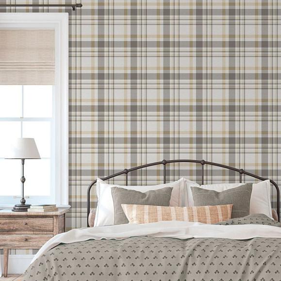 Обои Aura 1906-3 Plaid Grey