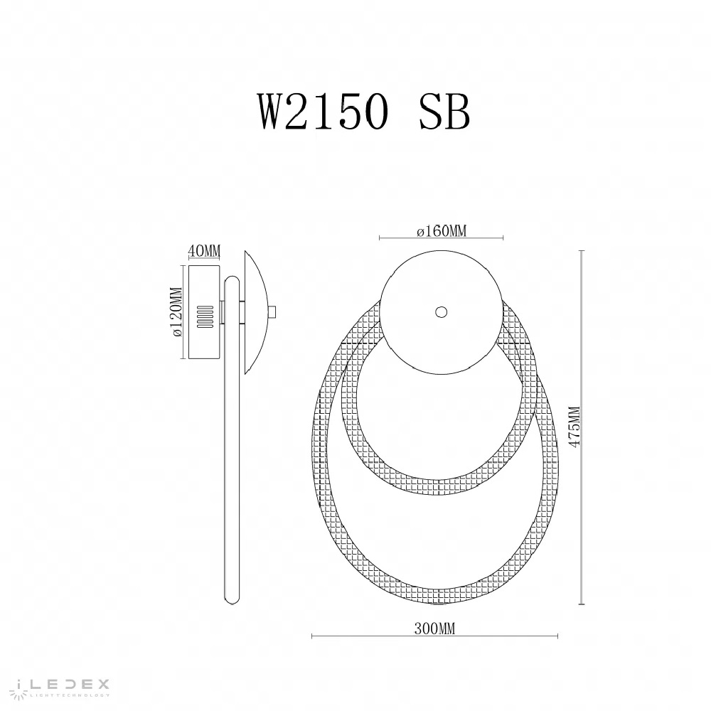 Настенный светильник iLedex Cross W2150 SB