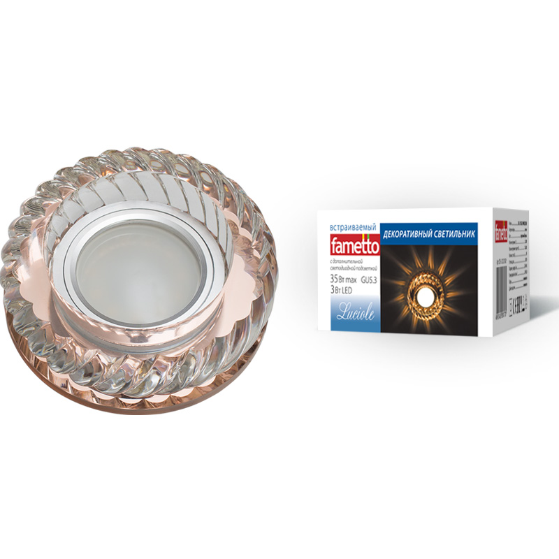 Встраиваемый светильник Fametto Luciole DLS-L123 GU5.3 BRONZE/CLEAR UL-00000373