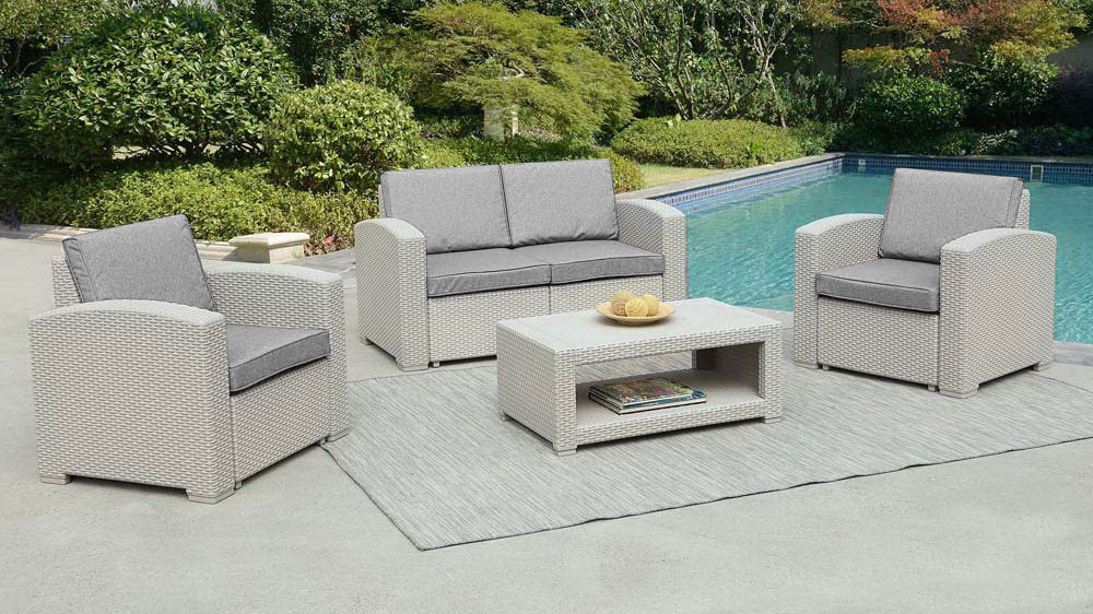Комплект мебели Раттан Премиум 4 / Rattan Premium 4, серый, NEW