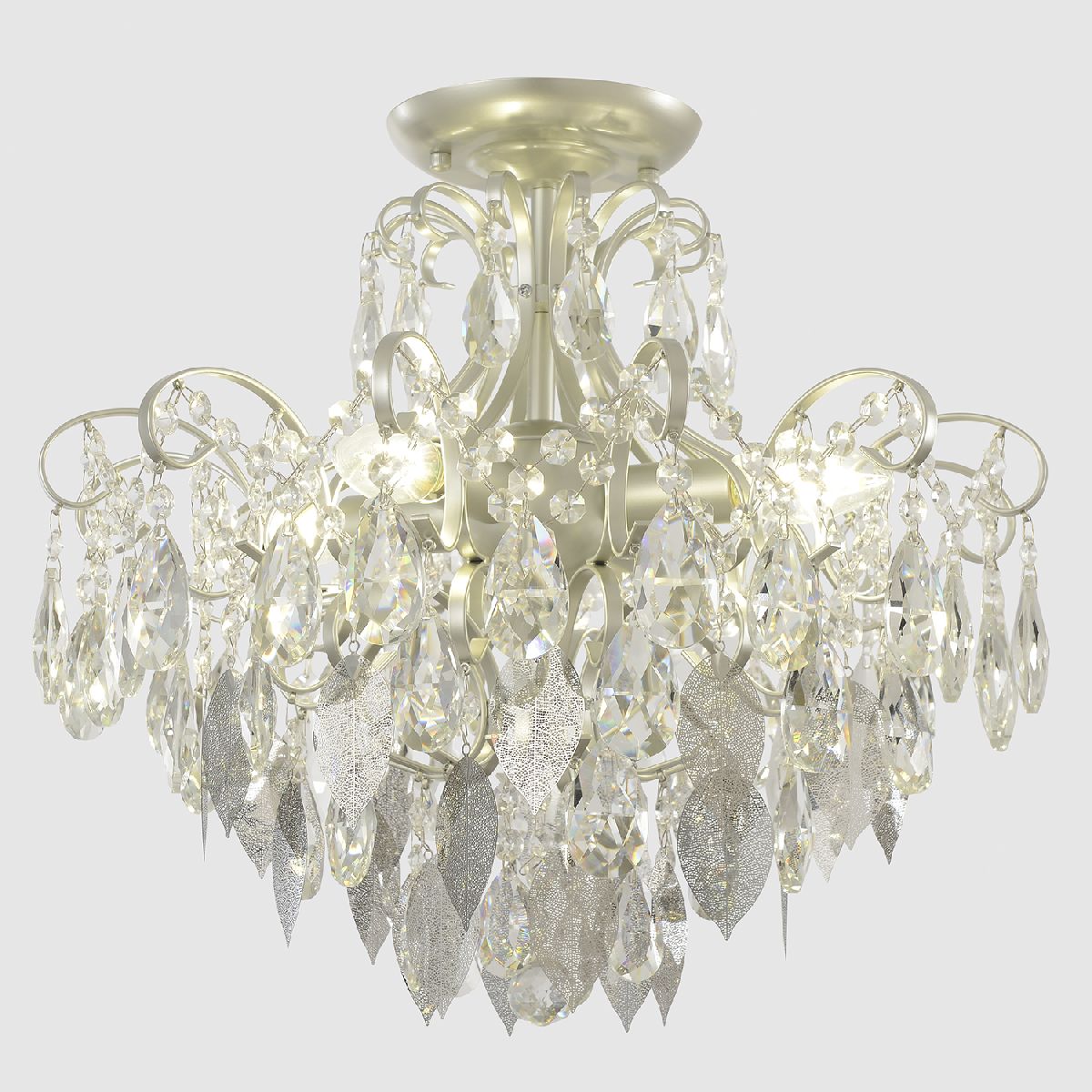 Потолочный светильник Crystal Lux ESMIRALDA PL4 SILVER