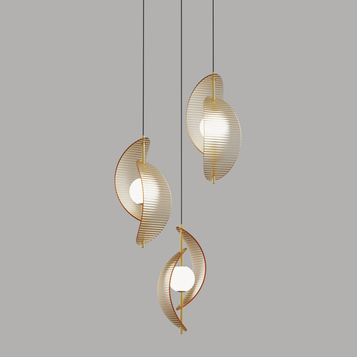 Подвесной светильник Delight Collection MD24030035-3A brass/amber