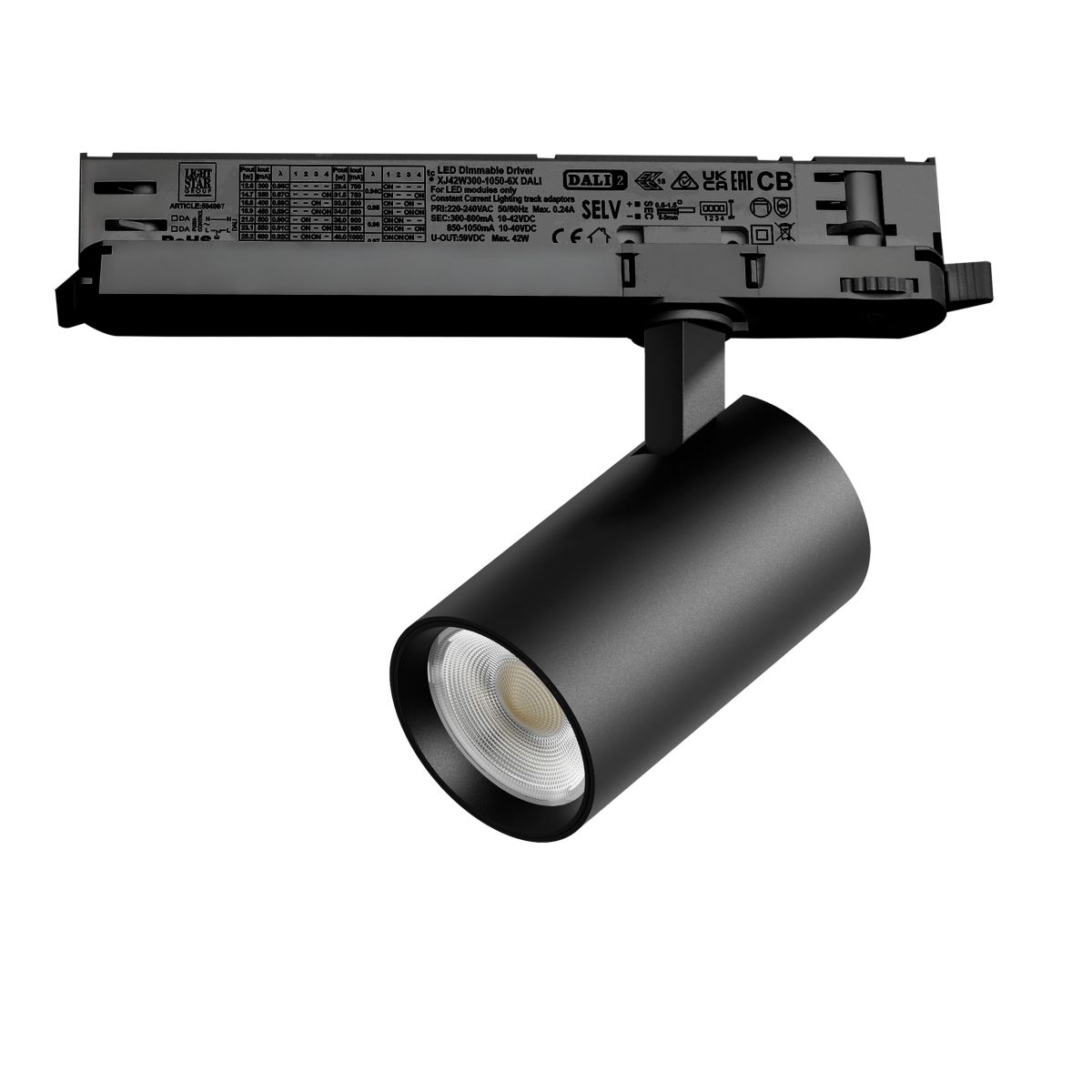 Трековый трехфазный светильник Quattro LED с управлением DALI Lightstar Alta Base A5147DALI