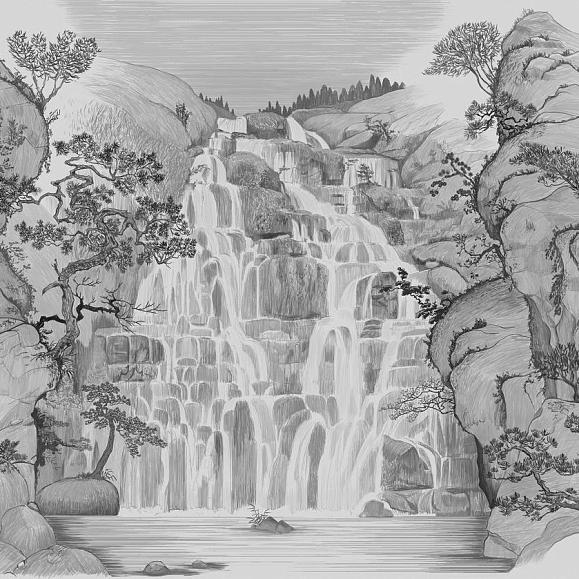 Панно Coordonne 9000003N Fallingwater Winter