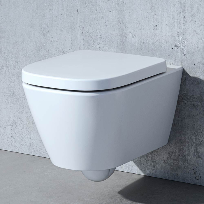 Laufen Meda Унитаз 54x36x35.5см., подвесной, безободковый, смыв Tornado, с сиденьем микролифт, цвет: белый глянцевый