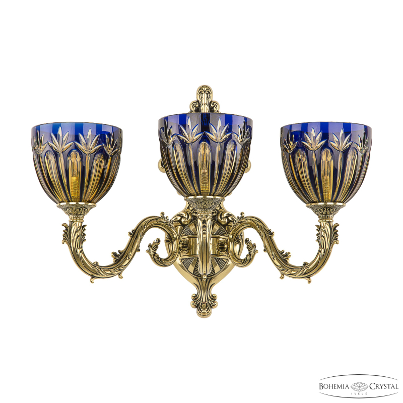 Бра Bohemia Ivele Crystal Florence 7101B15/3/210 GB P1 U Amber-Blue/H-1I