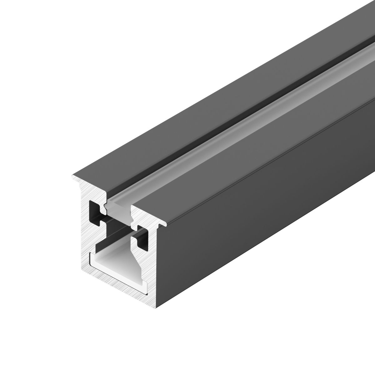 Профиль с экраном Arlight SL-MINI-3-H10-F12-2000 IRON GREY (Алюминий+пластик) 055322