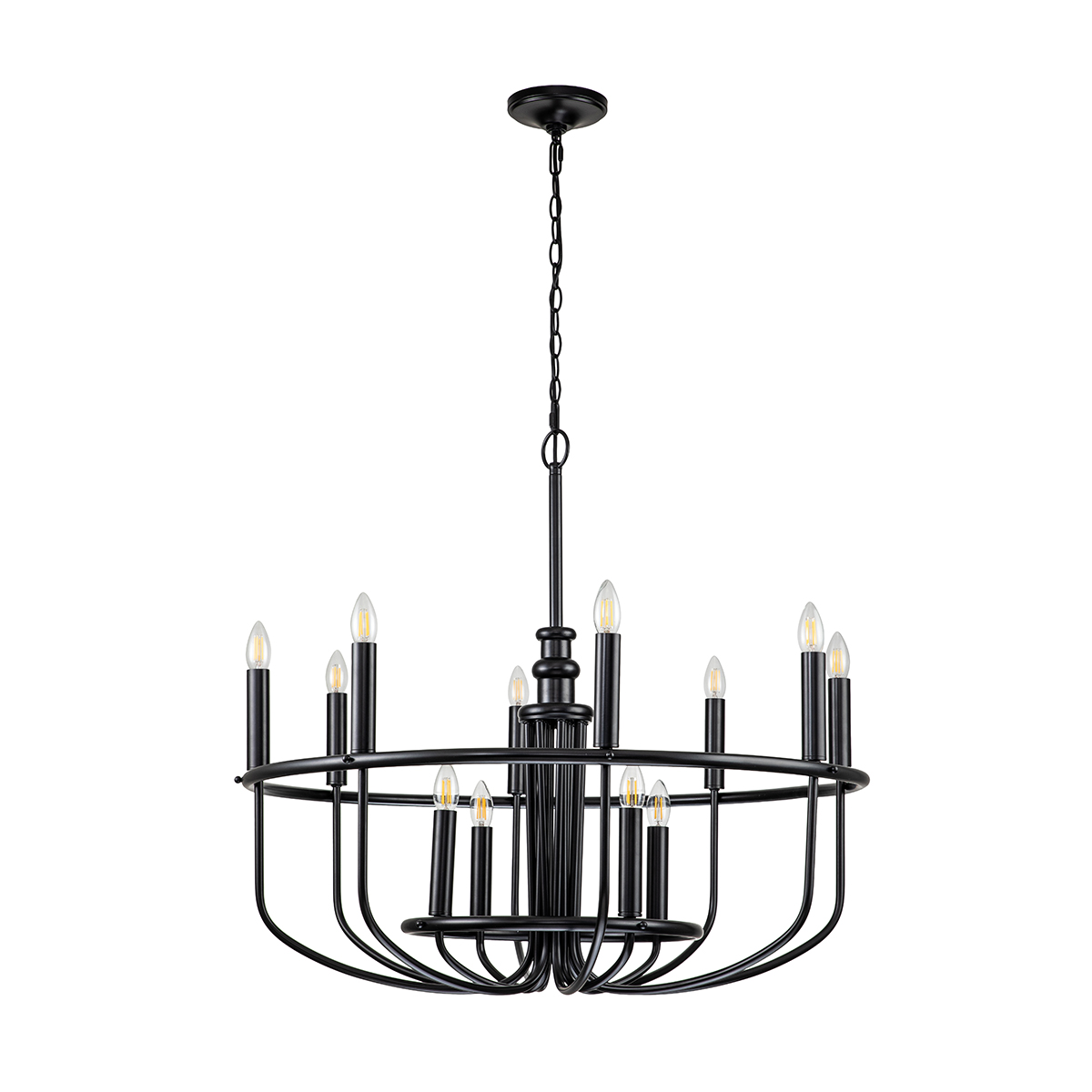 Подвесная люстра Kichler KL-CAPITOL-HILL12-BLK