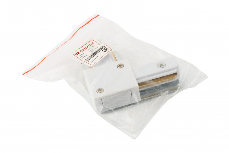 Коннектор L-образный Denkirs DK Track White TR1102-WH