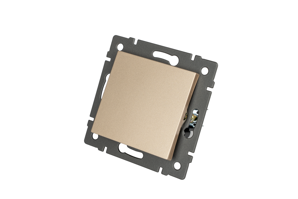 Механизм выключателя одноклавишный самовозвратный Arlight SWT-MKR1-PL-GD-V (250V, 10A) 049882