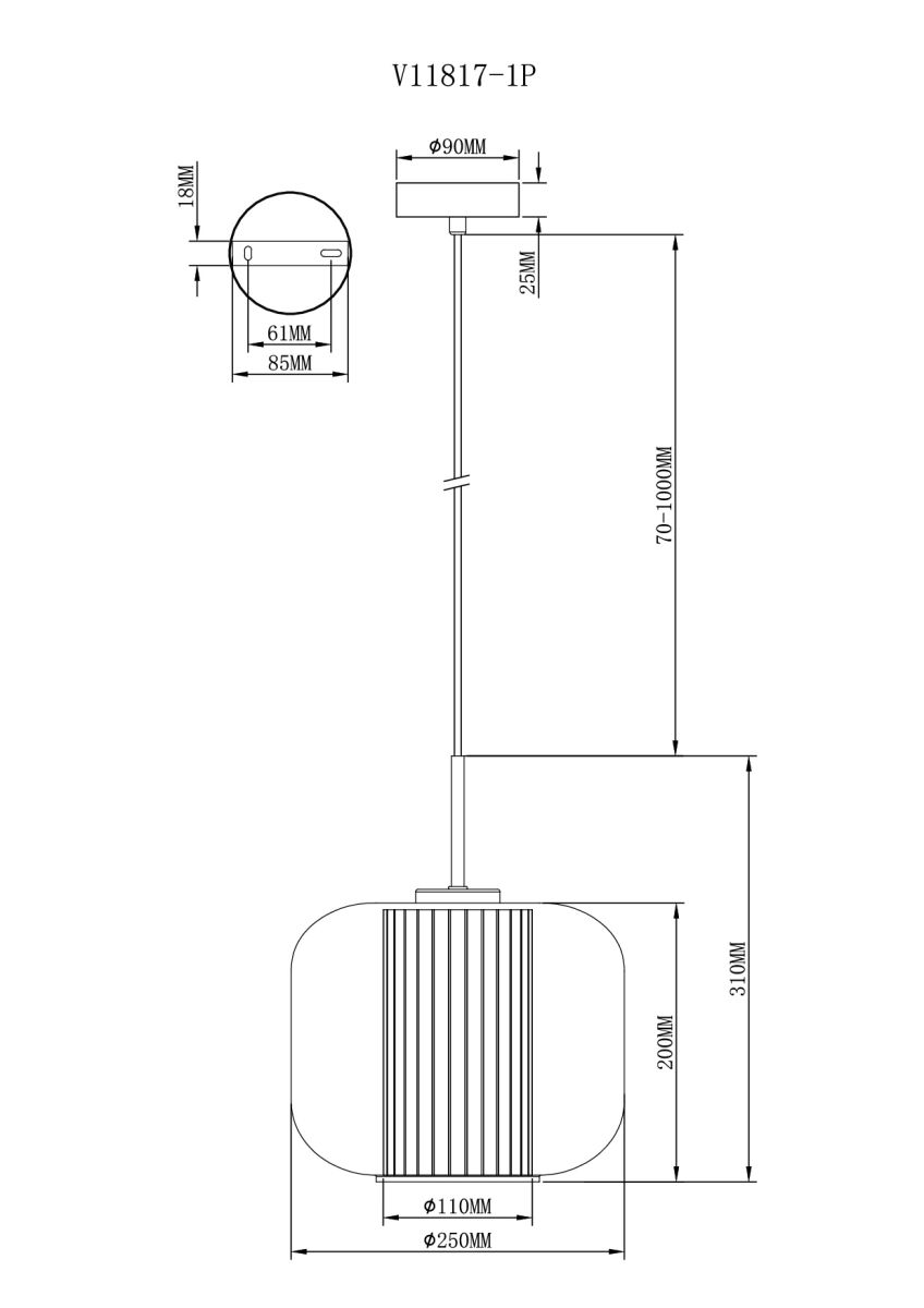 Подвесной светильник Moderli Ember V11817-1P