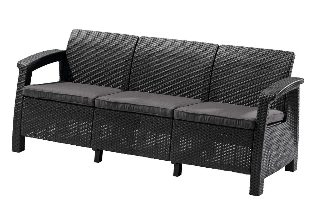 Комплект мебели Corfu Russia Love Seat Max (3х мест.диван), графит