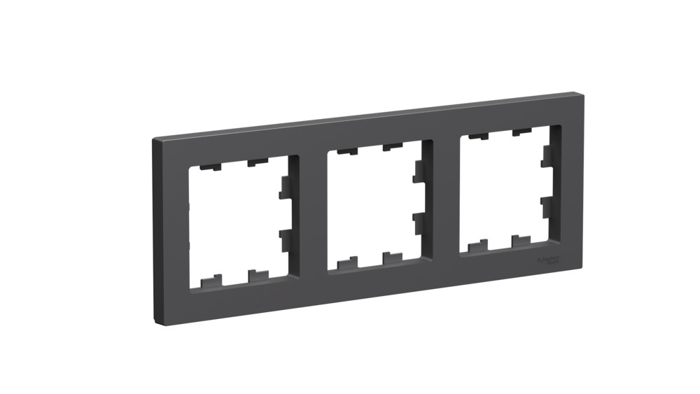 Рамка 3-ая Systeme Electric AtlasDesign Базальт ATN001403