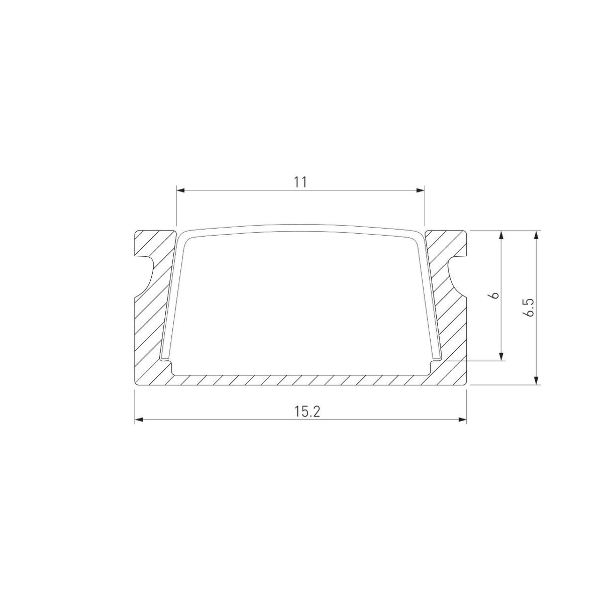 Накладной алюминиевый профиль для светодиодной ленты Elektrostandard LL-2-ALP006 4690389170423